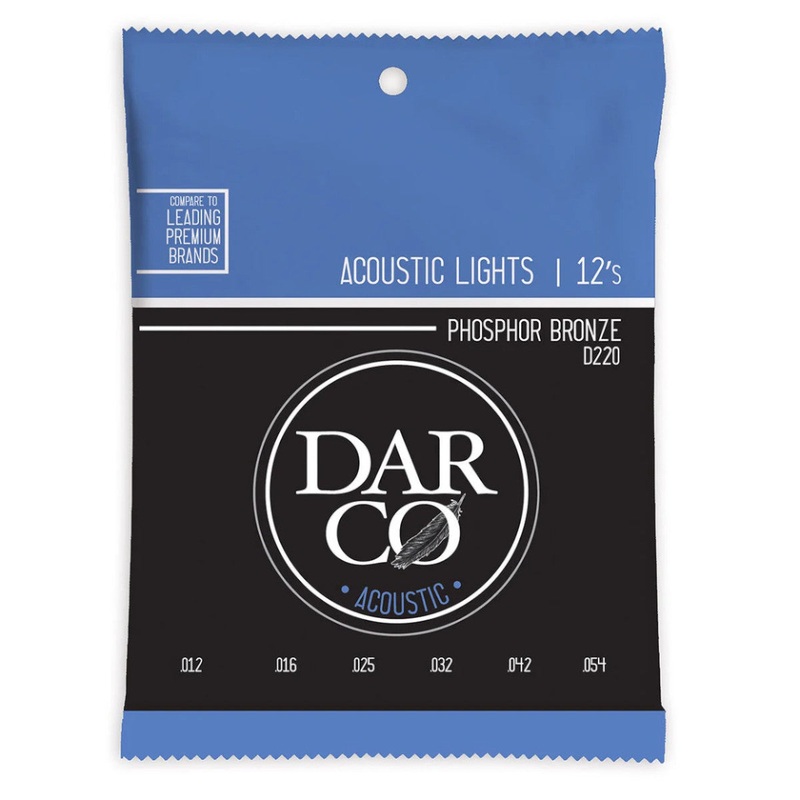 Martin Darco Acoustic Guitar Strings – 92/8 Phosphor Bronze – Light Gauge – 12-54