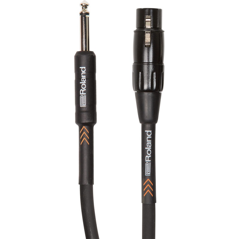 Roland RMC-B20-HIZ Black Series High-Impedance Microphone Cable with XLR to 1/4 in. Connector – 20 ft.