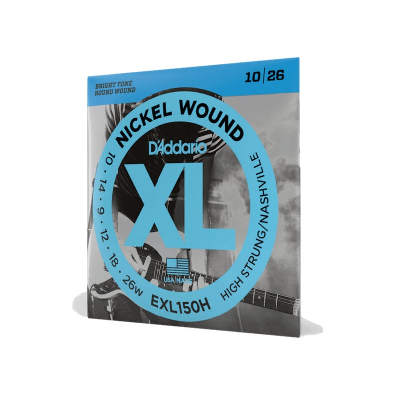 D’Addario XL Nickel High Strung/Nashville Tuning Electric Guitar Strings – 10-26