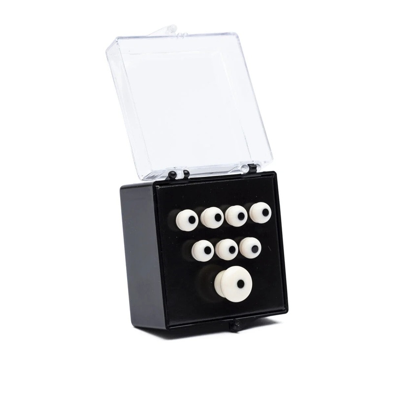 Martin Authentic Series Bridge and End Pin Set – White w/ Black Inlay