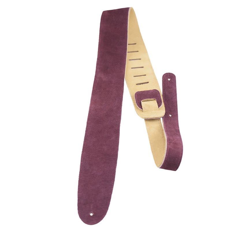 Perri’s 2.5 in. Soft Suede Guitar Strap – Burgandy
