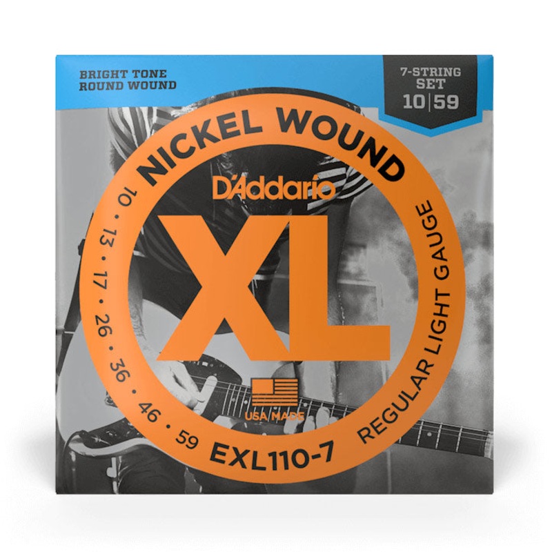 D’Addario EXL110-7 Nickel Wound Electric Strings, 10-59