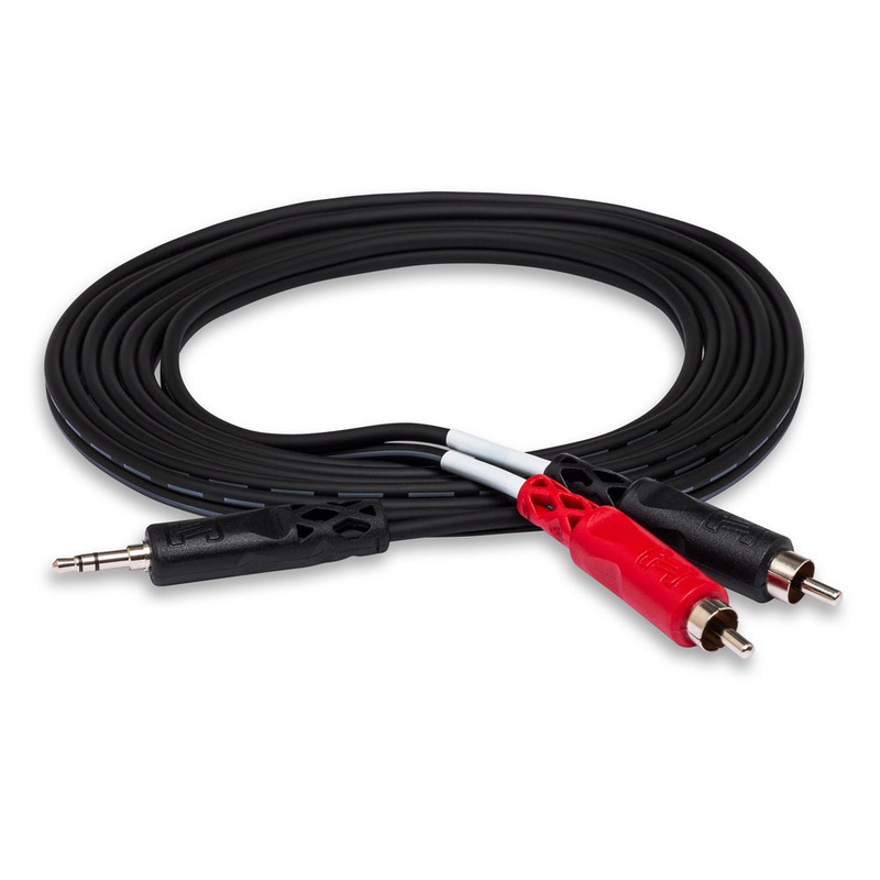 Hosa CMR-225 Stereo Breakout Cable – 3.5 mm TRS to Dual RCA – 25 ft.