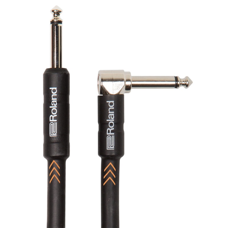 Roland RIC-B20A Black Series Straight to Angle Instrument Cable – 20 ft.