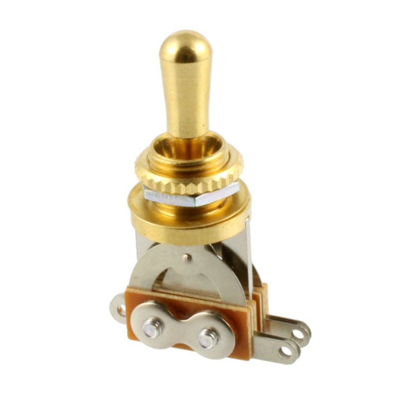 All Parts Gold Short Straight Toggle Switch