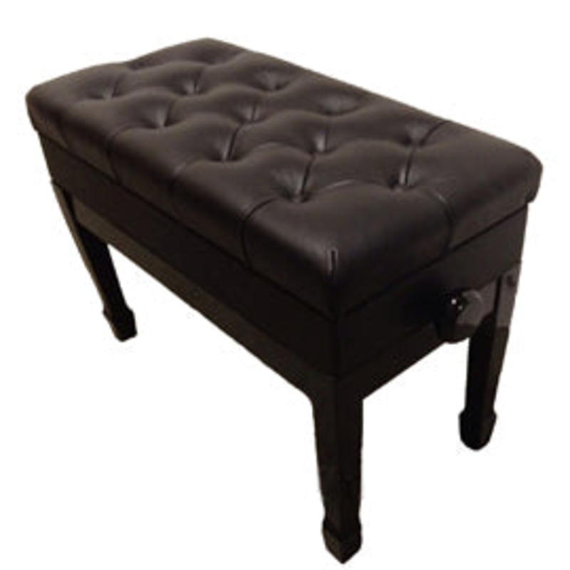 Duet Size Genuine Leather Adjustable Artist Piano Bench – 28 Wide