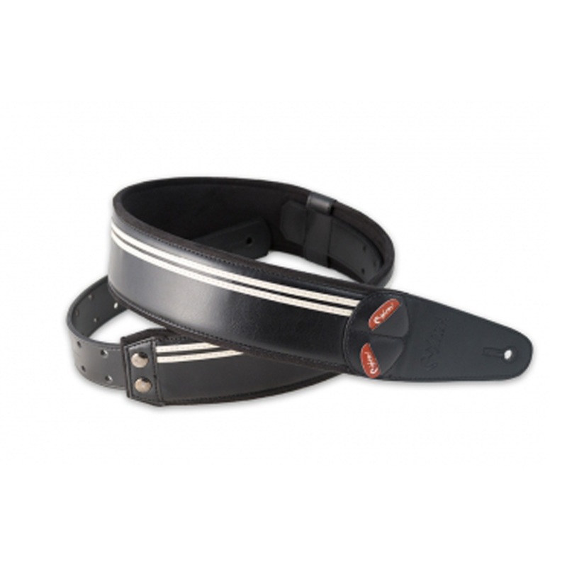 RightOn! Mojo Guitar Strap Race Black
