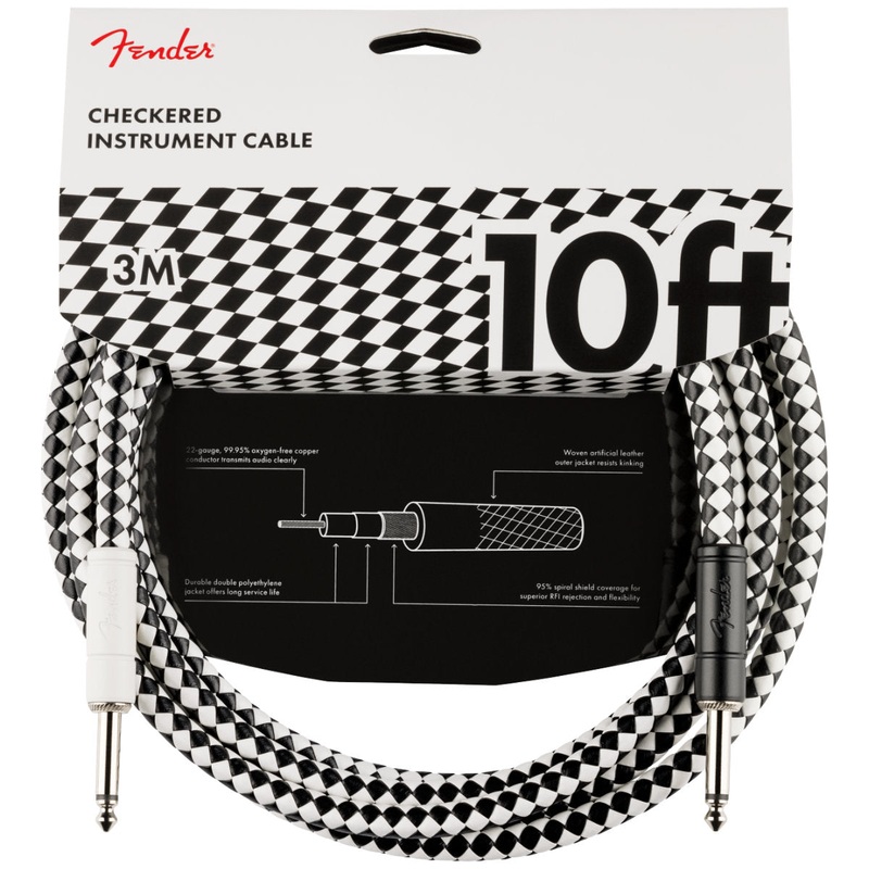 Fender Pro Instrument Cable – Checkerboard – 10 ft.