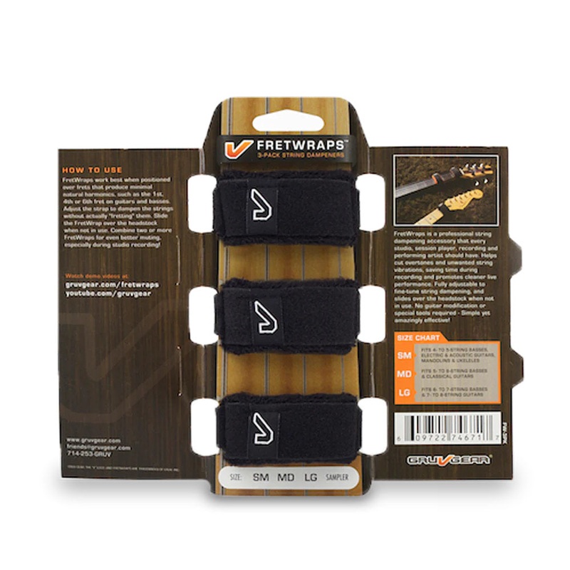Gruv Gear FretWraps String Muters – Black – 3-pack