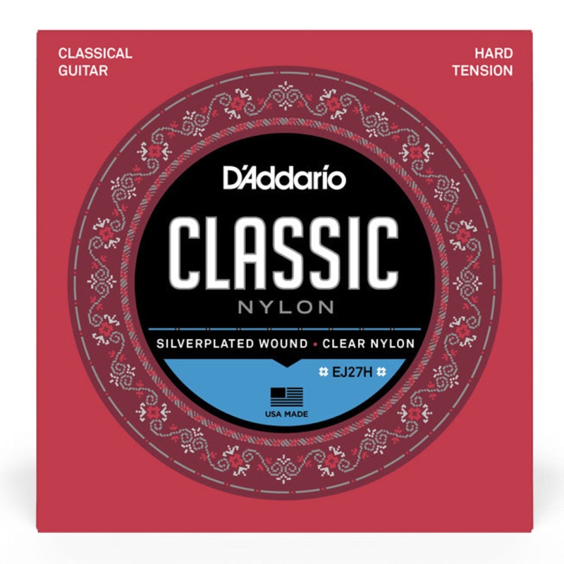 D’Addario’s EJ27H Classic Nylon Guitar Strings, Hard Tension