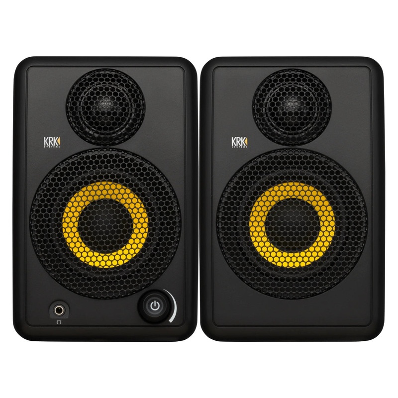 KRK Systems GoAUX 3 Portable Powered Studio Monitor Pair – Black