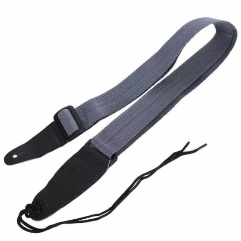 On-Stage GSA10GR Guitar Strap with Leather Ends – Gray