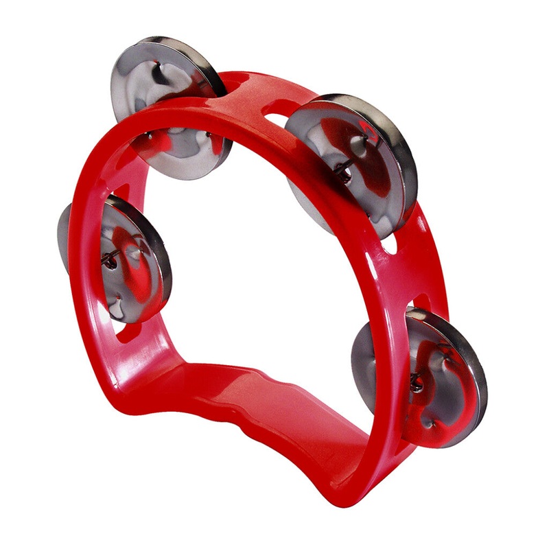 Stagg Plastic Cutaway Mini Tambourine – 4 Jingles – Red