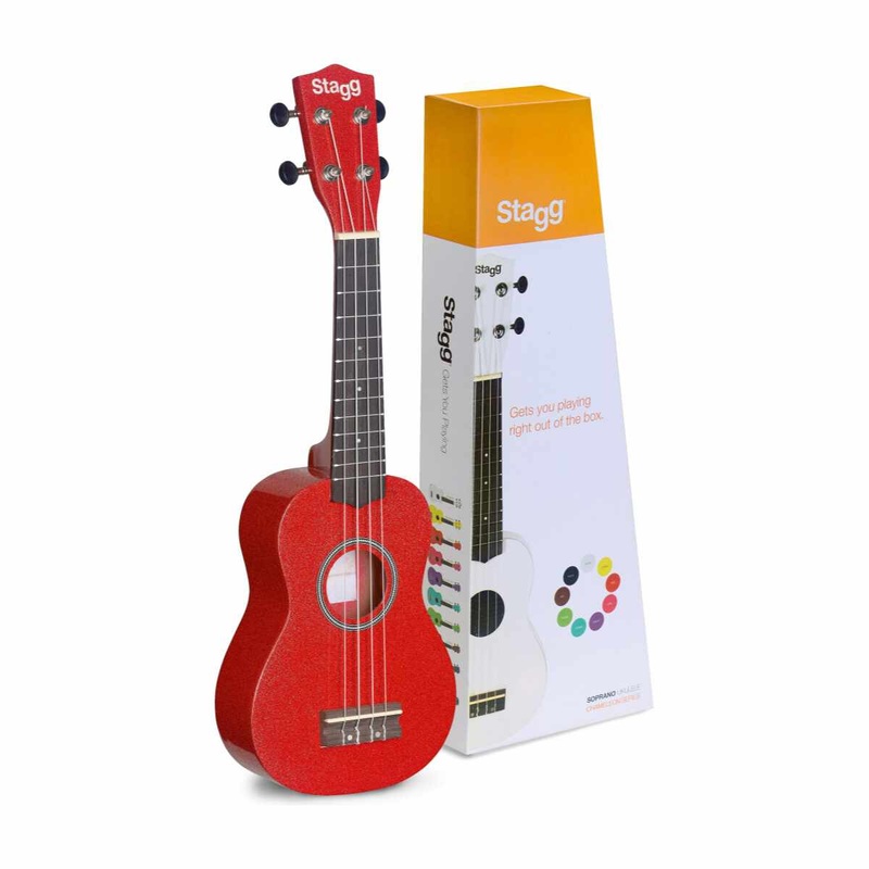 Stagg Soprano Ukulele w/ Nylon Gigbag – Red