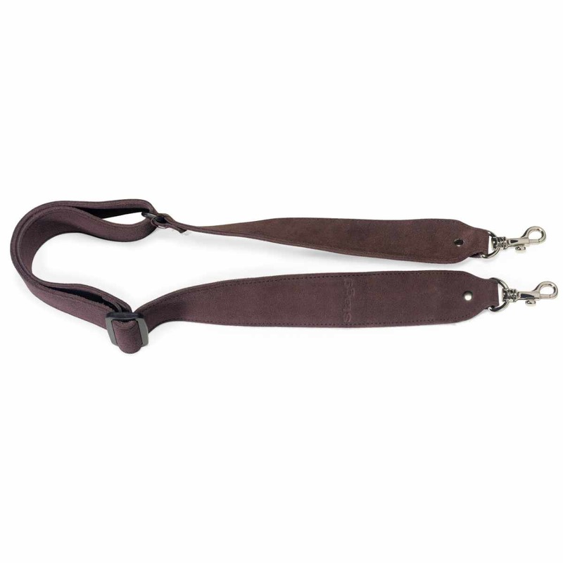 Stagg Suede Banjo Strap – Dark Brown