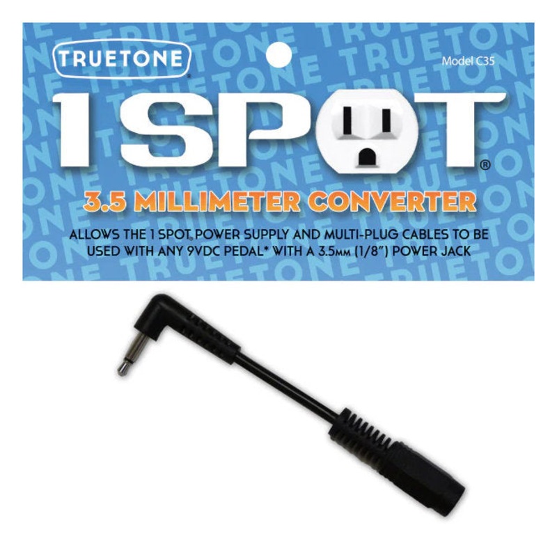 Truetone 1 SPOT 3.5mm Converter For Pedals Requiring 3.5mm (1/8) Male Plug