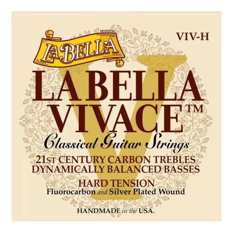 La Bella VIV-H Vivace Fluorocarbon Classical Guitar Strings – Hard Tension