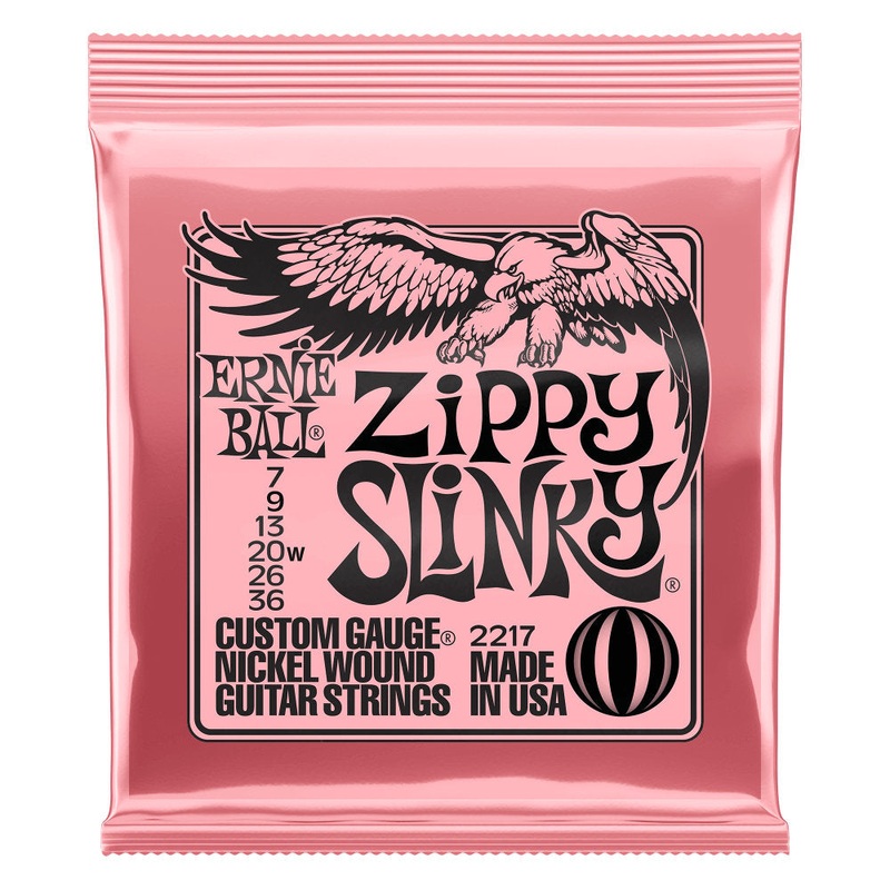 Ernie Ball P02217 Zippy Slinky Nickel Wound Electric Guitar Strings – 7-36 Gauge
