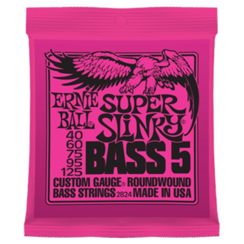 Ernie Ball Super Slinky 5-String Bass Strings – Nickel Wound