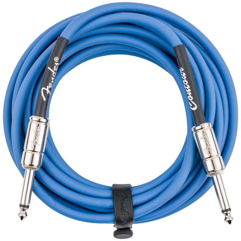 Fender Contour Series Instrument Cables – 18.6 ft. – Lake Placid Blue