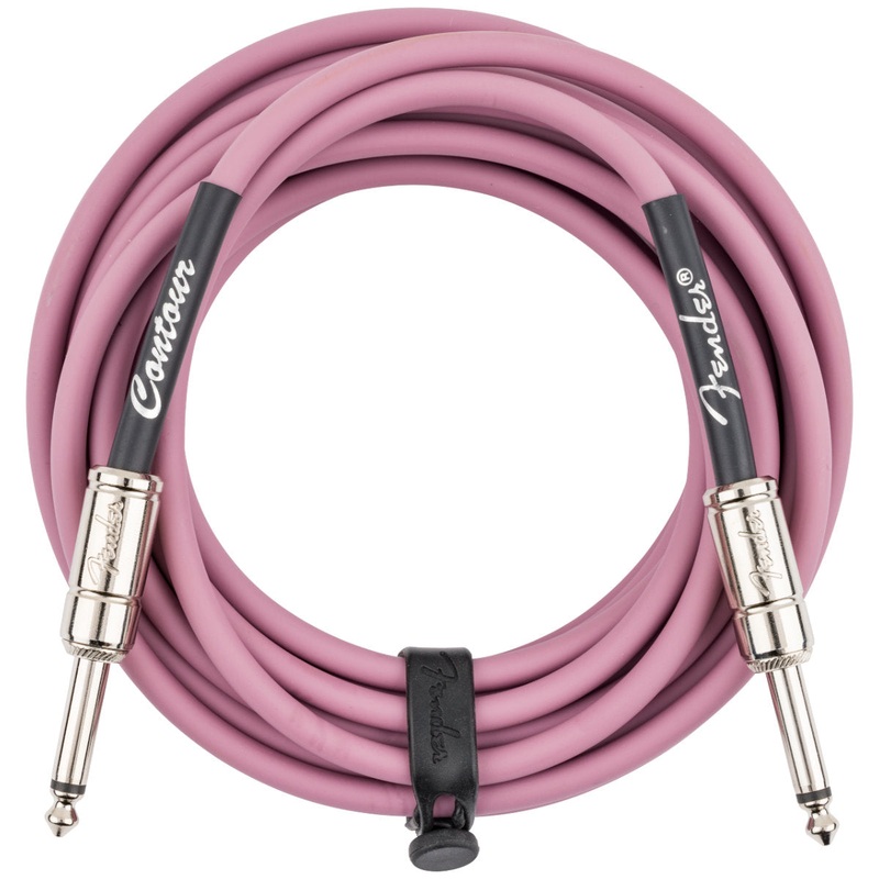 Fender Contour Series Instrument Cables – 18.6ft – Burgundy Mist