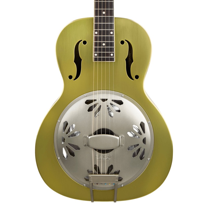 Gretsch G9202 Honey Dipper Special Round-Neck Brass Body Resonator Guitar – Padauk Fingerboard – Bell Bronze Limited Edition