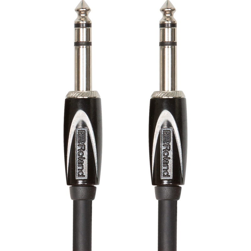 Roland RCC-3-TRTR Black Series Interconnect Balanced Cable, 1/4 in. to 1/4 in. – 3 ft.