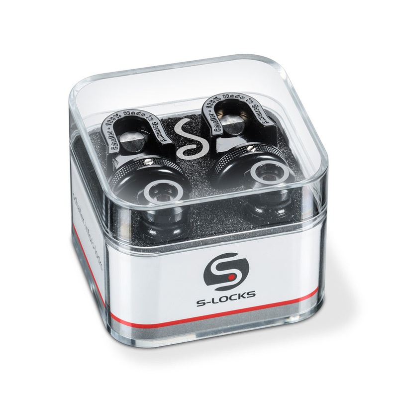 Schaller S-Locks (Pair) – Medium – Black Chrome Finish