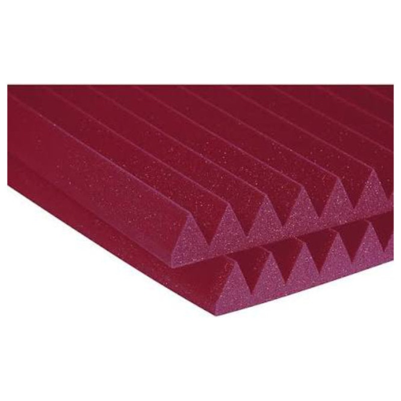12 x 12 x 2 Acoustic Wedge Foam – Burgundy