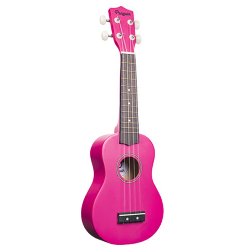Amahi PGUKPI Soprano Penguin Ukulele with Gig Bag – Pink