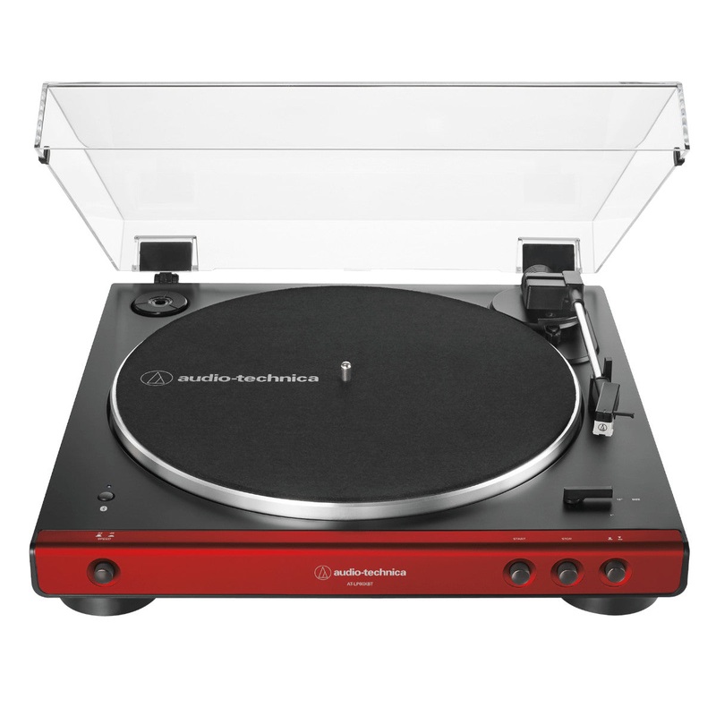 Audio-Technica AT-LP60XBT Fully Automatic Wireless Belt-Drive Turntable – Red