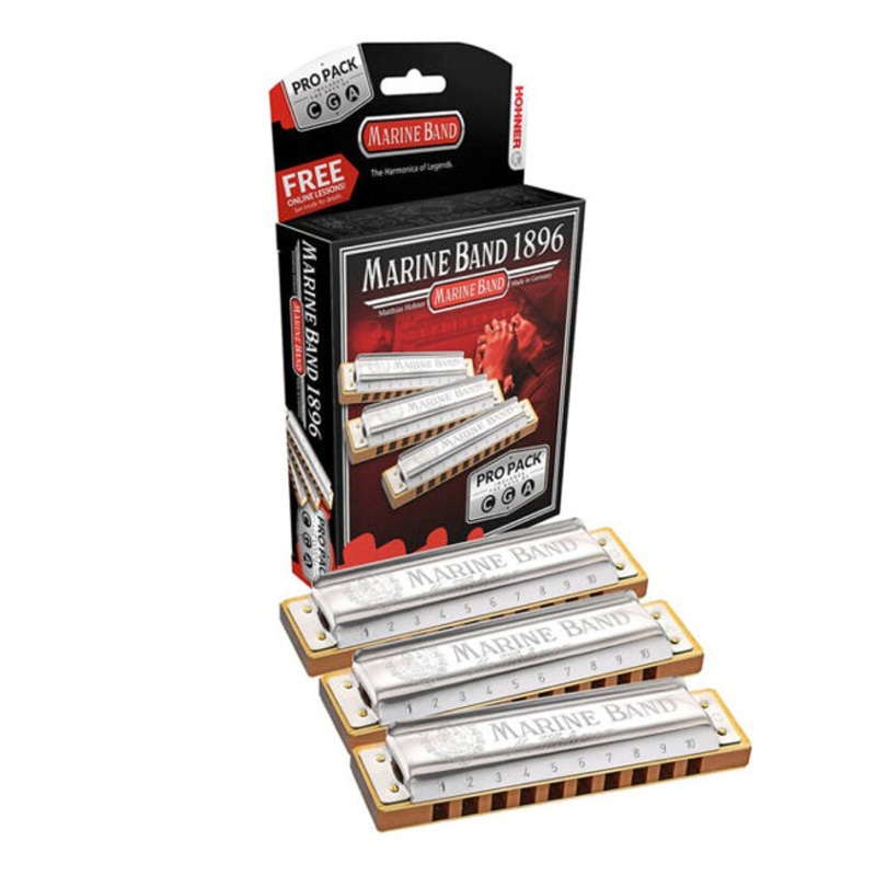 Hohner Marine Band 1896 Propack, Includes Key of G, C, A