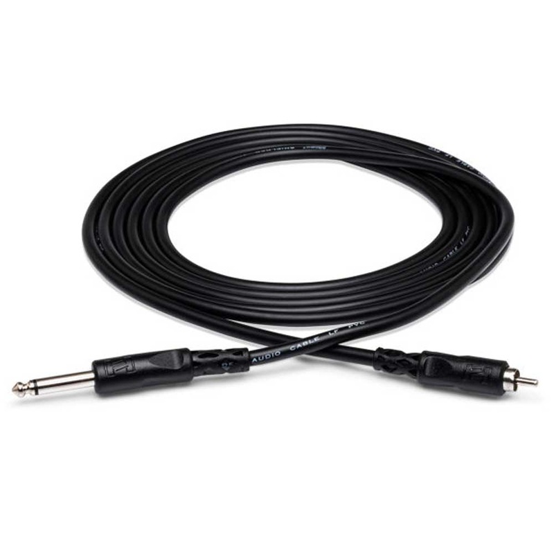 Hosa – CPR-103 – 3 ft Unbalanced Interconnect Cable – 1/4 in Male to Single RCA Male