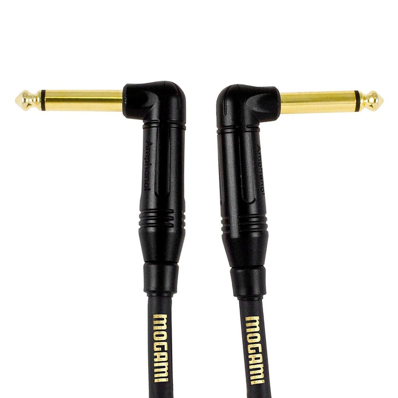 Mogami Gold Instrument Cable – Right-Angle – 6in
