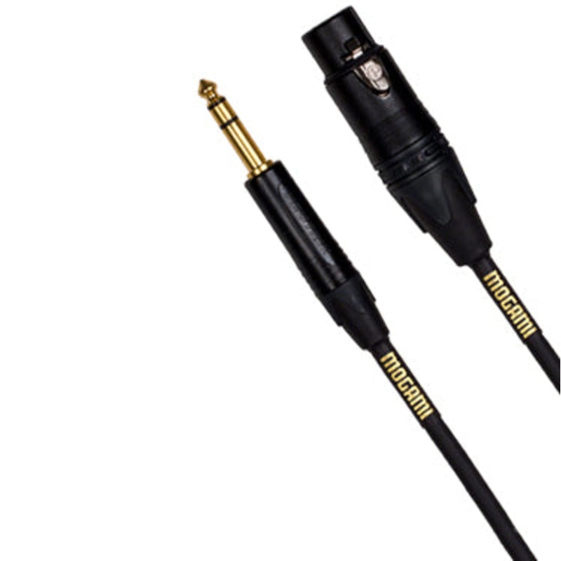 Mogami GOLD TRS-XLRF Speaker Cable, 1/4 in. to XLR – 15 ft.