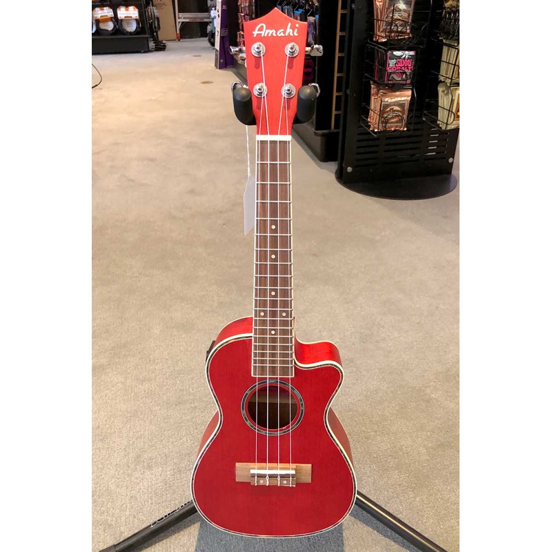 Amahi Concert Ukulele UK-205EQ Red