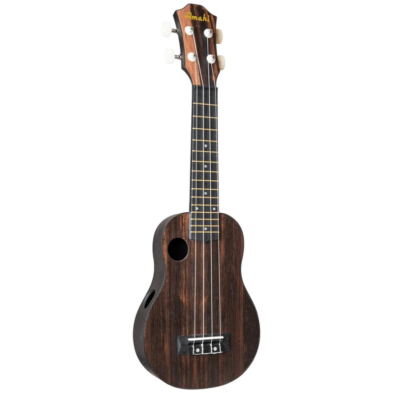 Amahi HCLF990 Ebony Top Soprano Ukulele w/ Gig Bag
