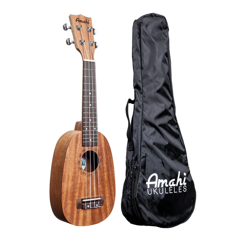 Amahi Pineapple Soprano Ukulele, Select Mahogany