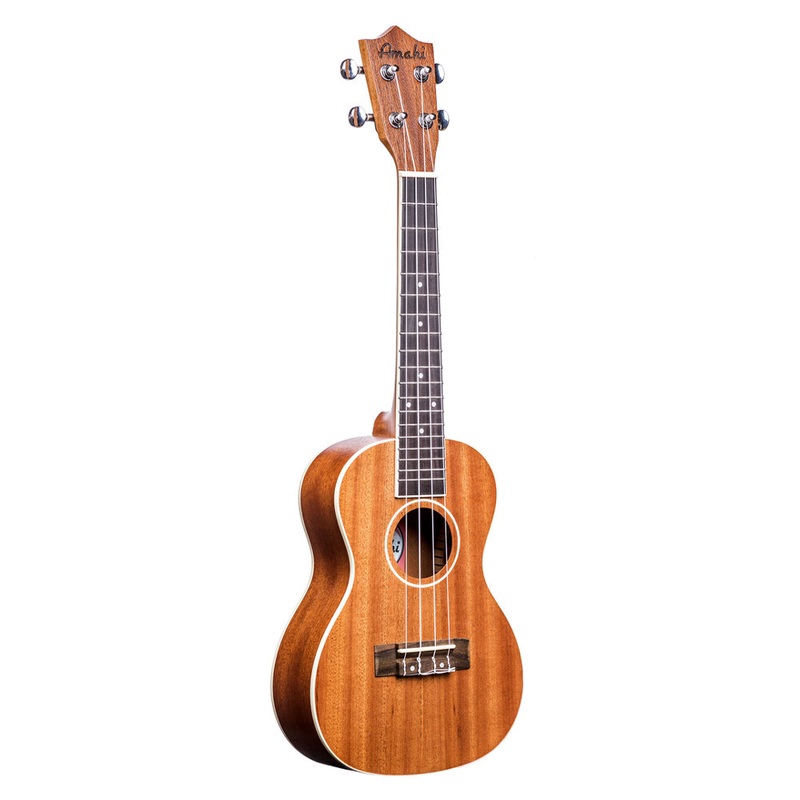 Amahi UK217C Mahogany Series White Binding Concert Ukulele with Gig Bag