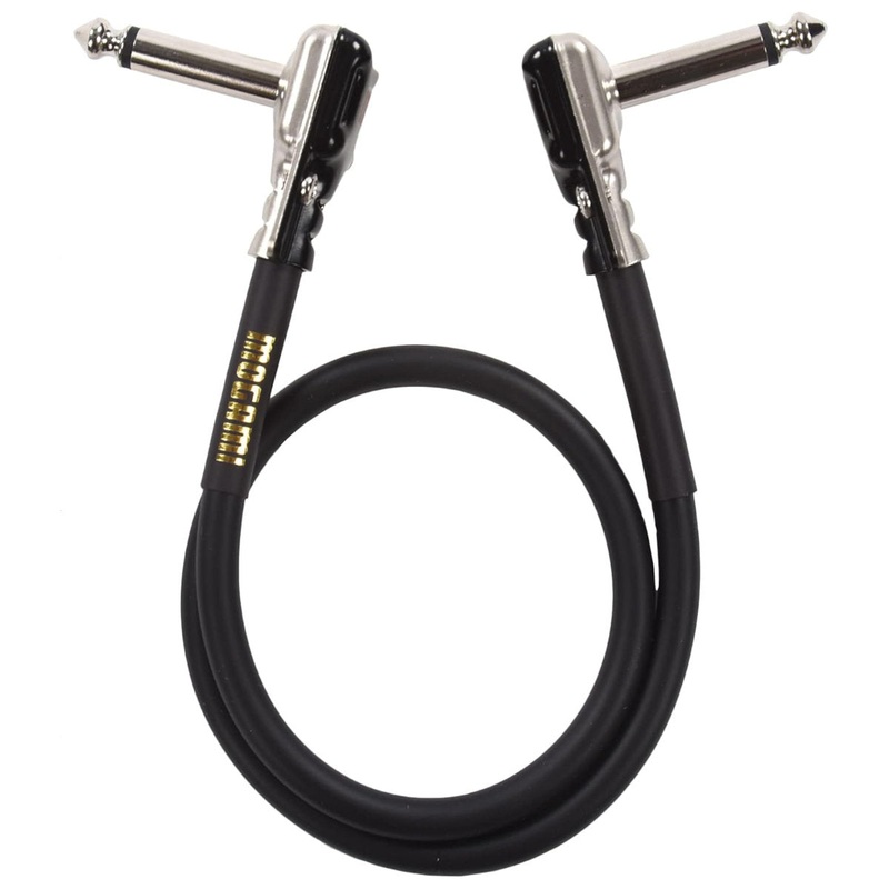 Mogami Gold Pedal/Effects Instrument Pancake Pedal Cable – Right Angle to Right Angle – 18 inch